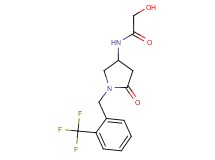 2-hydroxy-N-{5-oxo-1-[2-(trifluoromethyl)benzyl]pyrrolidin-3-yl}acetamide