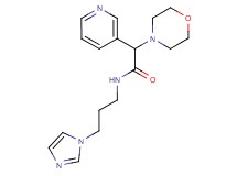 N-[3-(1H-imidazol-1-yl)propyl]-2-(4-morpholinyl)-2-(3-pyridinyl)acetamide