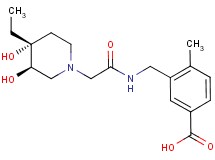 3-[({[(3R*,4R*)-4-ethyl-3,4-dihydroxypiperidin-1-yl]acetyl}amino)methyl]-4-methylbenzoic acid