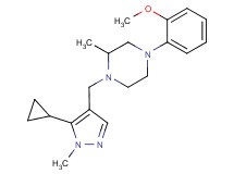 1-[(5-cyclopropyl-1-methyl-1H-pyrazol-4-yl)methyl]-4-(2-methoxyphenyl)-2-methylpiperazine