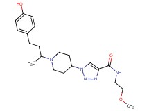 1-{1-[3-(4-hydroxyphenyl)-1-methylpropyl]-4-piperidinyl}-N-(2-methoxyethyl)-1H-1,2,3-triazole-4-carboxamide