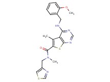 4-[(2-methoxybenzyl)amino]-N,5-dimethyl-N-(1,3-thiazol-4-ylmethyl)thieno[2,3-d]pyrimidine-6-carboxamide