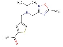 1-[4-({isopropyl[(5-methyl-1,2,4-oxadiazol-3-yl)methyl]amino}methyl)-2-thienyl]ethanone