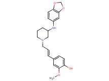 4-{(1E)-3-[3-(1,3-benzodioxol-5-ylamino)-1-piperidinyl]-1-propen-1-yl}-2-methoxyphenol