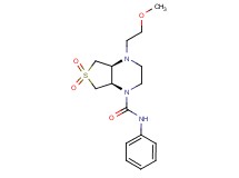 (4aS*,7aR*)-4-(2-methoxyethyl)-N-phenylhexahydrothieno[3,4-b]pyrazine-1(2H)-carboxamide 6,6-dioxide