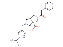 (3aS*,6aS*)-2-[(1-isopropyl-1H-pyrazol-4-yl)methyl]-5-(pyridin-4-ylacetyl)hexahydropyrrolo[3,4-c]pyrrole-3a(1H)-carboxylic acid