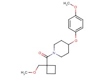 1-{[1-(methoxymethyl)cyclobutyl]carbonyl}-4-(4-methoxyphenoxy)piperidine