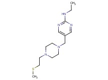 N-ethyl-5-({4-[2-(methylthio)ethyl]piperazin-1-yl}methyl)pyrimidin-2-amine