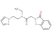 N-ethyl-2-(3-oxo-1,2-benzisothiazol-2(3H)-yl)-N-[2-(1H-pyrazol-1-yl)ethyl]acetamide
