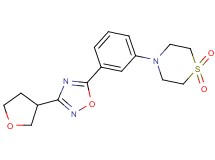 4-{3-[3-(tetrahydrofuran-3-yl)-1,2,4-oxadiazol-5-yl]phenyl}thiomorpholine 1,1-dioxide