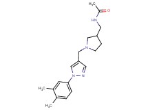 N-[(1-{[1-(3,4-dimethylphenyl)-1H-pyrazol-4-yl]methyl}pyrrolidin-3-yl)methyl]acetamide
