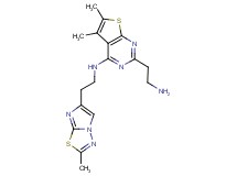 2-(2-aminoethyl)-5,6-dimethyl-N-[2-(2-methylimidazo[2,1-b][1,3,4]thiadiazol-6-yl)ethyl]thieno[2,3-d]pyrimidin-4-amine