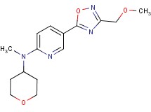 5-[3-(methoxymethyl)-1,2,4-oxadiazol-5-yl]-N-methyl-N-(tetrahydro-2H-pyran-4-yl)-2-pyridinamine