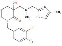 1-(3,4-difluorobenzyl)-3-hydroxy-3-({methyl[(4-methyl-1H-imidazol-2-yl)methyl]amino}methyl)-2-piperidinone
