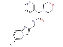 N-[(6-methylimidazo[1,2-a]pyridin-2-yl)methyl]-2-(4-morpholinyl)-2-(3-pyridinyl)acetamide