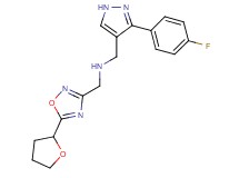 1-[3-(4-fluorophenyl)-1H-pyrazol-4-yl]-N-{[5-(tetrahydrofuran-2-yl)-1,2,4-oxadiazol-3-yl]methyl}methanamine