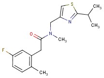 2-(5-fluoro-2-methylphenyl)-N-[(2-isopropyl-1,3-thiazol-4-yl)methyl]-N-methylacetamide