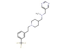 N-methyl-1-pyrimidin-5-yl-N-[(1-{2-[3-(trifluoromethyl)phenyl]ethyl}piperidin-4-yl)methyl]methanamine
