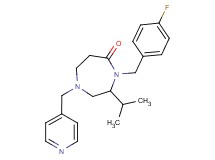 4-(4-fluorobenzyl)-3-isopropyl-1-(pyridin-4-ylmethyl)-1,4-diazepan-5-one