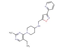 1-(5-ethyl-2-methylpyrimidin-4-yl)-N-[(3-pyridin-2-ylisoxazol-5-yl)methyl]piperidin-4-amine