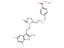 methyl 4-{[(2-{1-[2-(5,7-difluoro-2-methyl-1H-indol-3-yl)ethyl]-5-oxo-2-pyrrolidinyl}ethyl)amino]methyl}benzoate