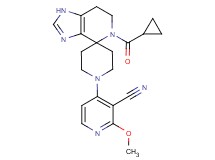 4-[5-(cyclopropylcarbonyl)-1,5,6,7-tetrahydro-1'H-spiro[imidazo[4,5-c]pyridine-4,4'-piperidin]-1'-yl]-2-methoxynicotinonitrile