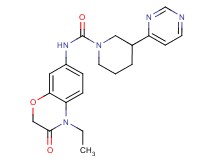 N-(4-ethyl-3-oxo-3,4-dihydro-2H-1,4-benzoxazin-7-yl)-3-pyrimidin-4-ylpiperidine-1-carboxamide