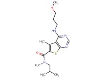 N-isobutyl-4-[(3-methoxypropyl)amino]-N,5-dimethylthieno[2,3-d]pyrimidine-6-carboxamide