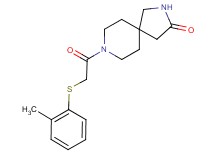 8-{[(2-methylphenyl)thio]acetyl}-2,8-diazaspiro[4.5]decan-3-one