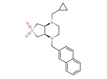 (4aR*,7aS*)-1-(cyclopropylmethyl)-4-(2-naphthylmethyl)octahydrothieno[3,4-b]pyrazine 6,6-dioxide