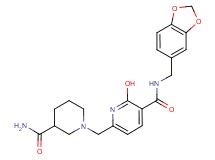 6-{[3-(aminocarbonyl)-1-piperidinyl]methyl}-N-(1,3-benzodioxol-5-ylmethyl)-2-hydroxynicotinamide