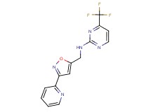 N-[(3-pyridin-2-ylisoxazol-5-yl)methyl]-4-(trifluoromethyl)pyrimidin-2-amine