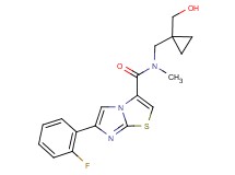 6-(2-fluorophenyl)-N-{[1-(hydroxymethyl)cyclopropyl]methyl}-N-methylimidazo[2,1-b][1,3]thiazole-3-carboxamide