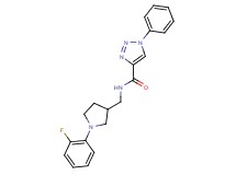 N-{[1-(2-fluorophenyl)-3-pyrrolidinyl]methyl}-1-phenyl-1H-1,2,3-triazole-4-carboxamide