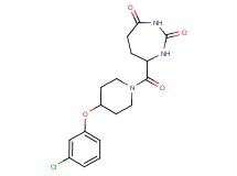 7-{[4-(3-chlorophenoxy)piperidin-1-yl]carbonyl}-1,3-diazepane-2,4-dione