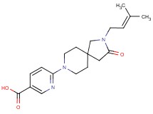 6-[2-(3-methyl-2-buten-1-yl)-3-oxo-2,8-diazaspiro[4.5]dec-8-yl]nicotinic acid