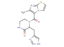 3-(1H-imidazol-4-ylmethyl)-4-[(6-methylimidazo[2,1-b][1,3]thiazol-5-yl)carbonyl]piperazin-2-one