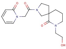 7-(2-hydroxyethyl)-2-[(2-oxo-1(2H)-pyridinyl)acetyl]-2,7-diazaspiro[4.5]decan-6-one
