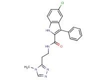 5-chloro-N-[2-(4-methyl-4H-1,2,4-triazol-3-yl)ethyl]-3-phenyl-1H-indole-2-carboxamide
