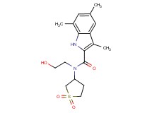 N-(1,1-dioxidotetrahydro-3-thienyl)-N-(2-hydroxyethyl)-3,5,7-trimethyl-1H-indole-2-carboxamide