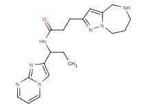 N-(1-imidazo[1,2-a]pyrimidin-2-ylpropyl)-3-(5,6,7,8-tetrahydro-4H-pyrazolo[1,5-a][1,4]diazepin-2-yl)propanamide dihydrochloride