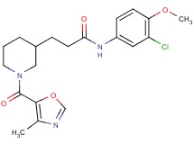 N-(3-chloro-4-methoxyphenyl)-3-{1-[(4-methyl-1,3-oxazol-5-yl)carbonyl]-3-piperidinyl}propanamide
