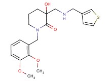 1-(2,3-dimethoxybenzyl)-3-hydroxy-3-{[(3-thienylmethyl)amino]methyl}piperidin-2-one