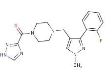 1-{[3-(2-fluorophenyl)-1-methyl-1H-pyrazol-4-yl]methyl}-4-(1H-1,2,4-triazol-3-ylcarbonyl)piperazine