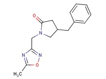 4-benzyl-1-[(5-methyl-1,2,4-oxadiazol-3-yl)methyl]pyrrolidin-2-one