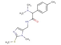 2-(dimethylamino)-N-{[1-methyl-2-(methylthio)-1H-imidazol-5-yl]methyl}-2-(4-methylphenyl)acetamide