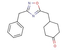 4-[(3-benzyl-1,2,4-oxadiazol-5-yl)methyl]cyclohexanone