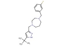 1-[(5-tert-butyl-1H-pyrazol-3-yl)methyl]-4-(3-fluorobenzyl)-1,4-diazepane