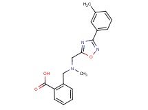 2-[(methyl{[3-(3-methylphenyl)-1,2,4-oxadiazol-5-yl]methyl}amino)methyl]benzoic acid