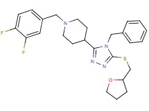 4-{4-benzyl-5-[(tetrahydro-2-furanylmethyl)thio]-4H-1,2,4-triazol-3-yl}-1-(3,4-difluorobenzyl)piperidine